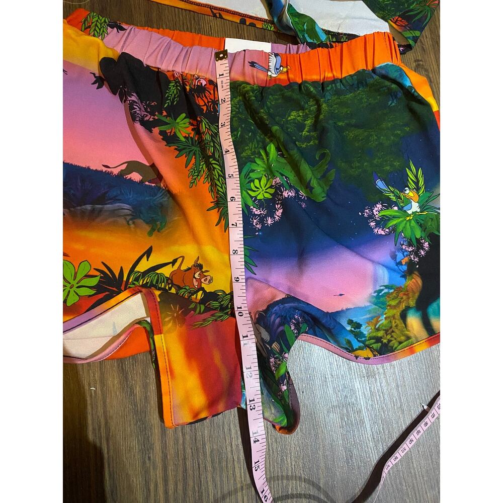EUC ASOS x Disney Lion King Tropical 2-piece outfit Size 6 top, Size 8 bottom - Picture 10 of 12